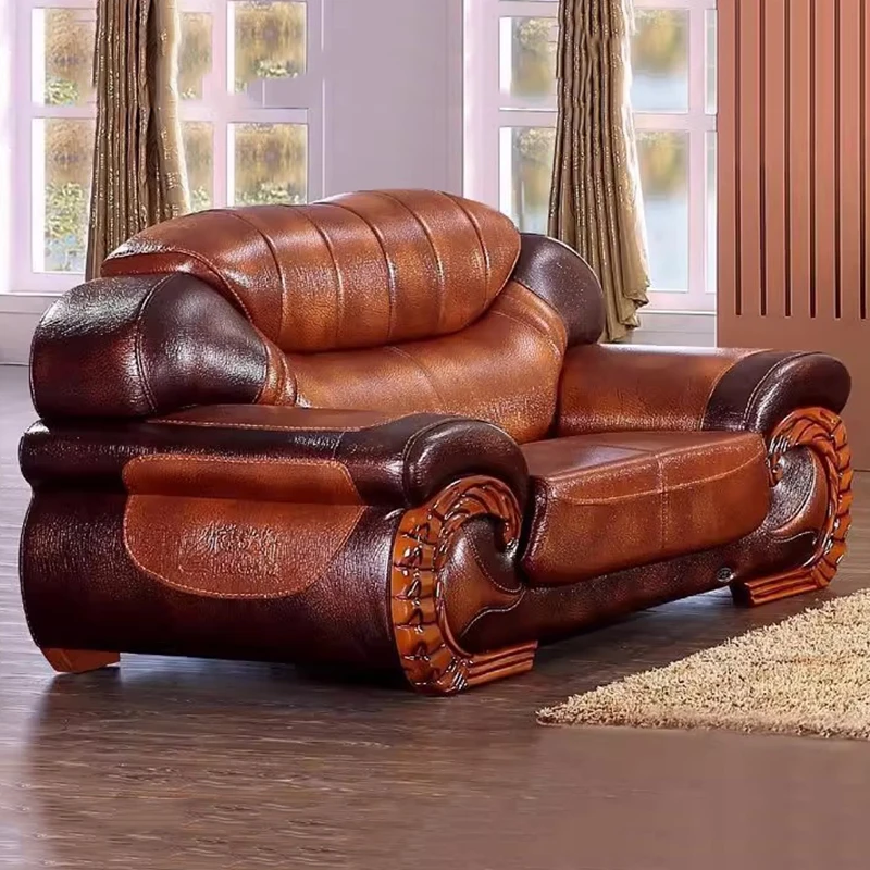 

Europe Minimalist Living Room Sofa Genuine Leather Multifunctional Floor Living Room Sofa Comfortable Lounge Divano Furnitures