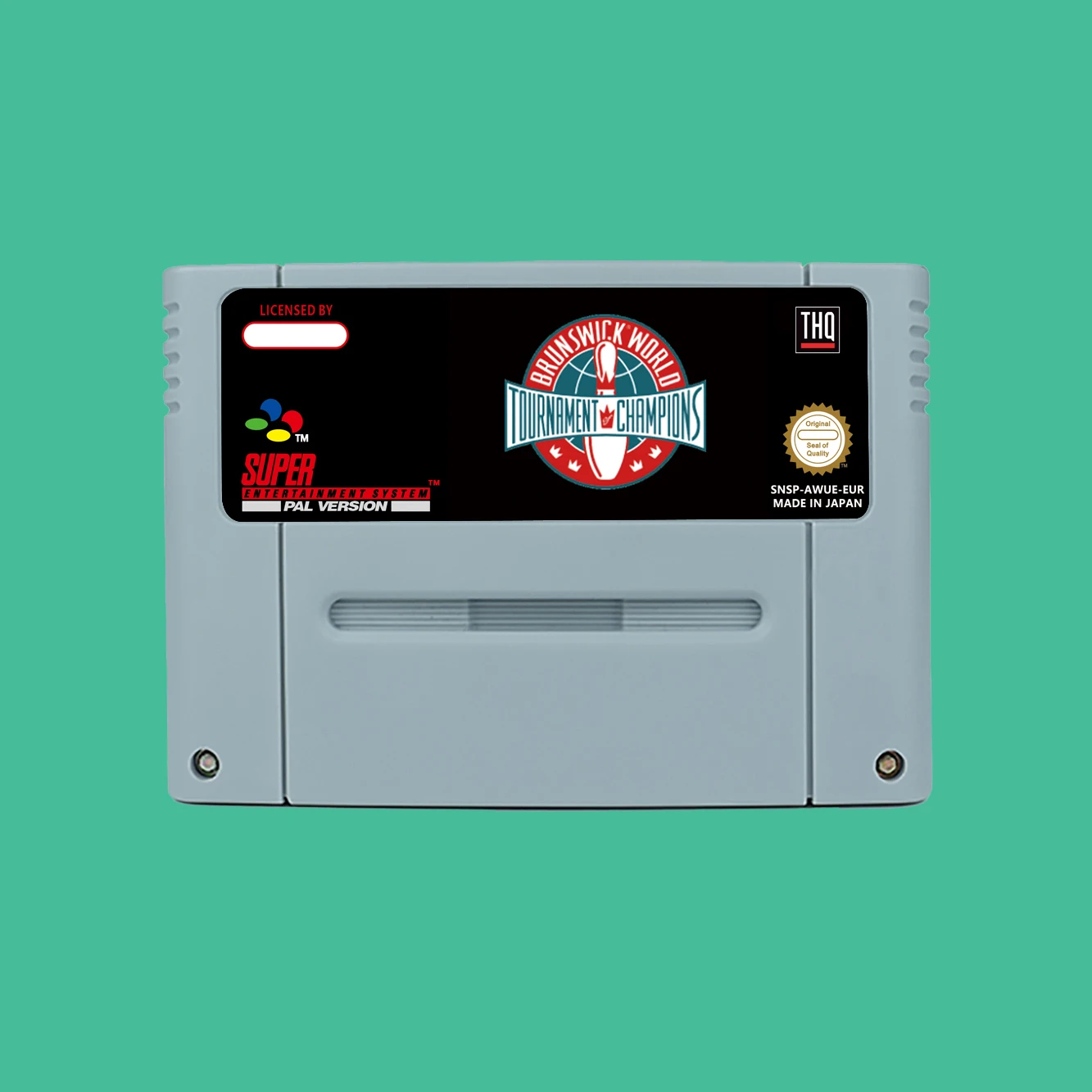 Action Game for Brunswick World Tournament of Champions  - USA or EUR version Cartridge available for SNES  Game Consoles