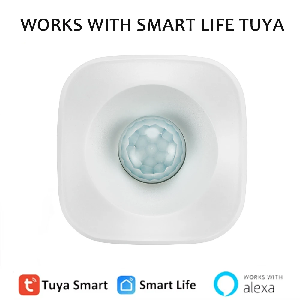 Tuya WIFI Smart PIR Motion Sensor Detector Movement Sensor Smart Life APP Wireless Home Automation System Via Alexa Google Home