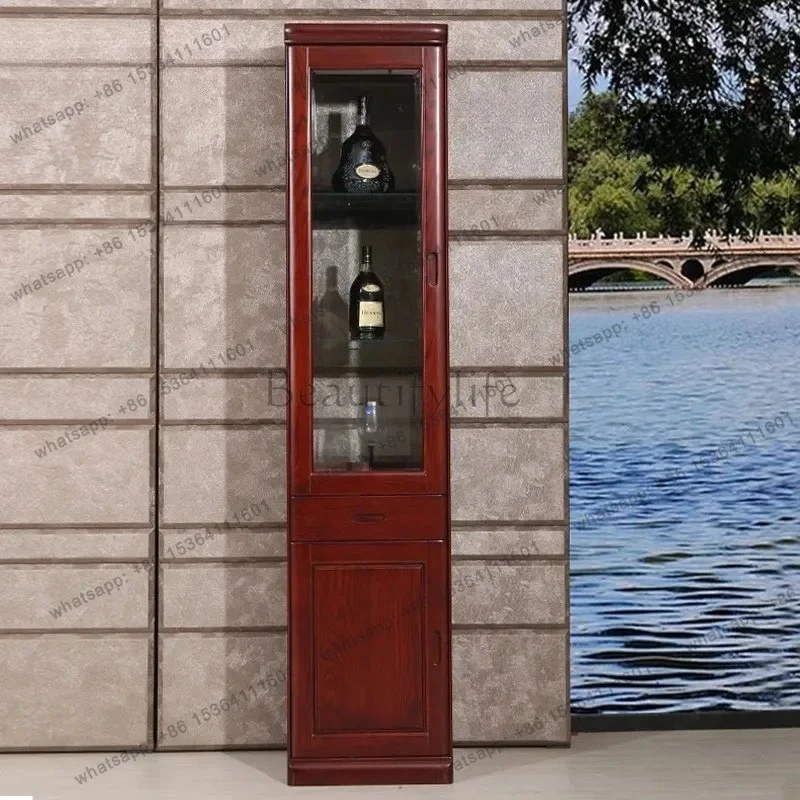 yj9 Foyer Cabinet Modern Chinese Living Room Wine Entrance Corner Cabinet Partition Red Room Cabinet Ash