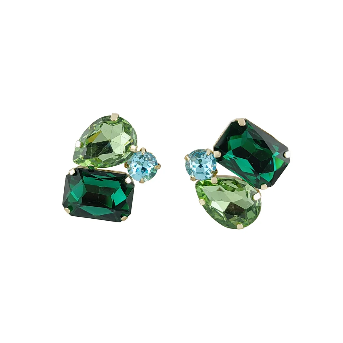 

New Trending Summer Jewelry Big Statement Pink Crystal Stud Earrings For Women 2024