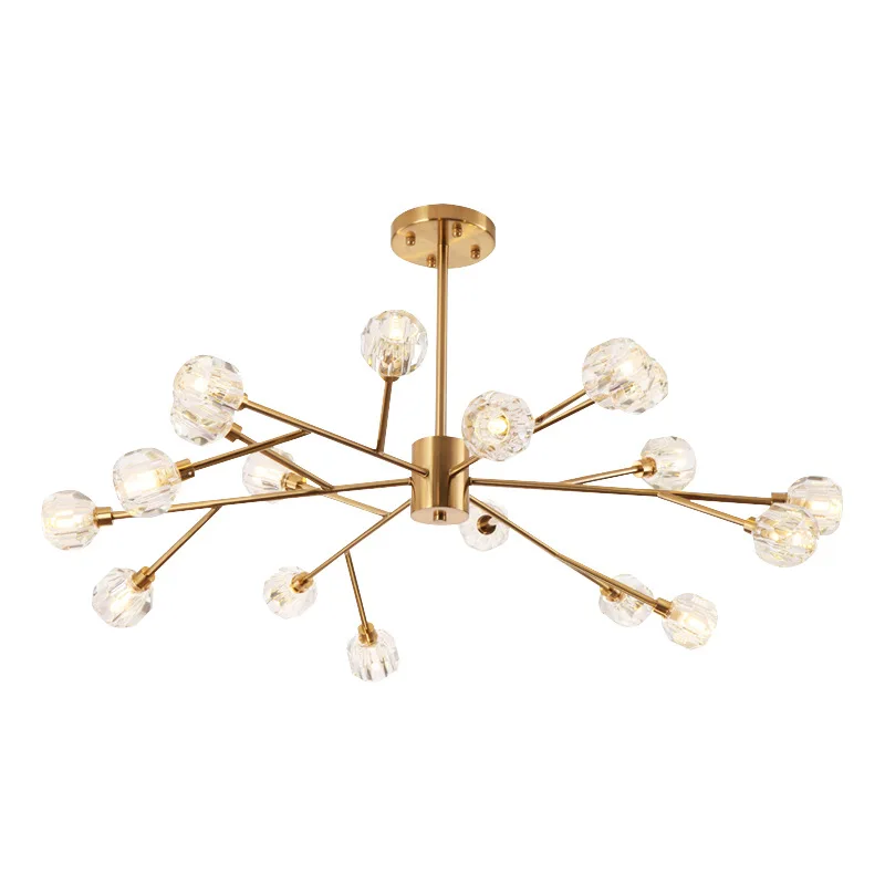 

Golden living room chandelier Nordic modern simple atmosphere new lamp wall lamp popular Internet celebrity LED minimalist