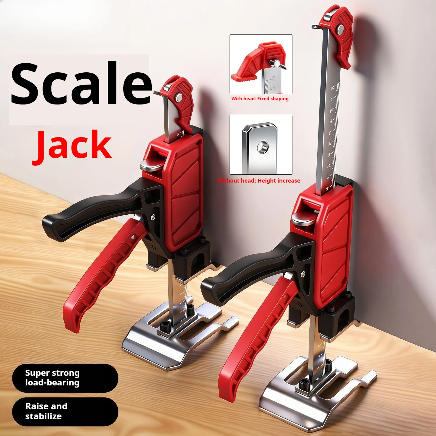 Door Window Installation Lifter Tool Adjustable Height Locator Jack Labor Saving Auxiliary Lifting Device for Door Frame