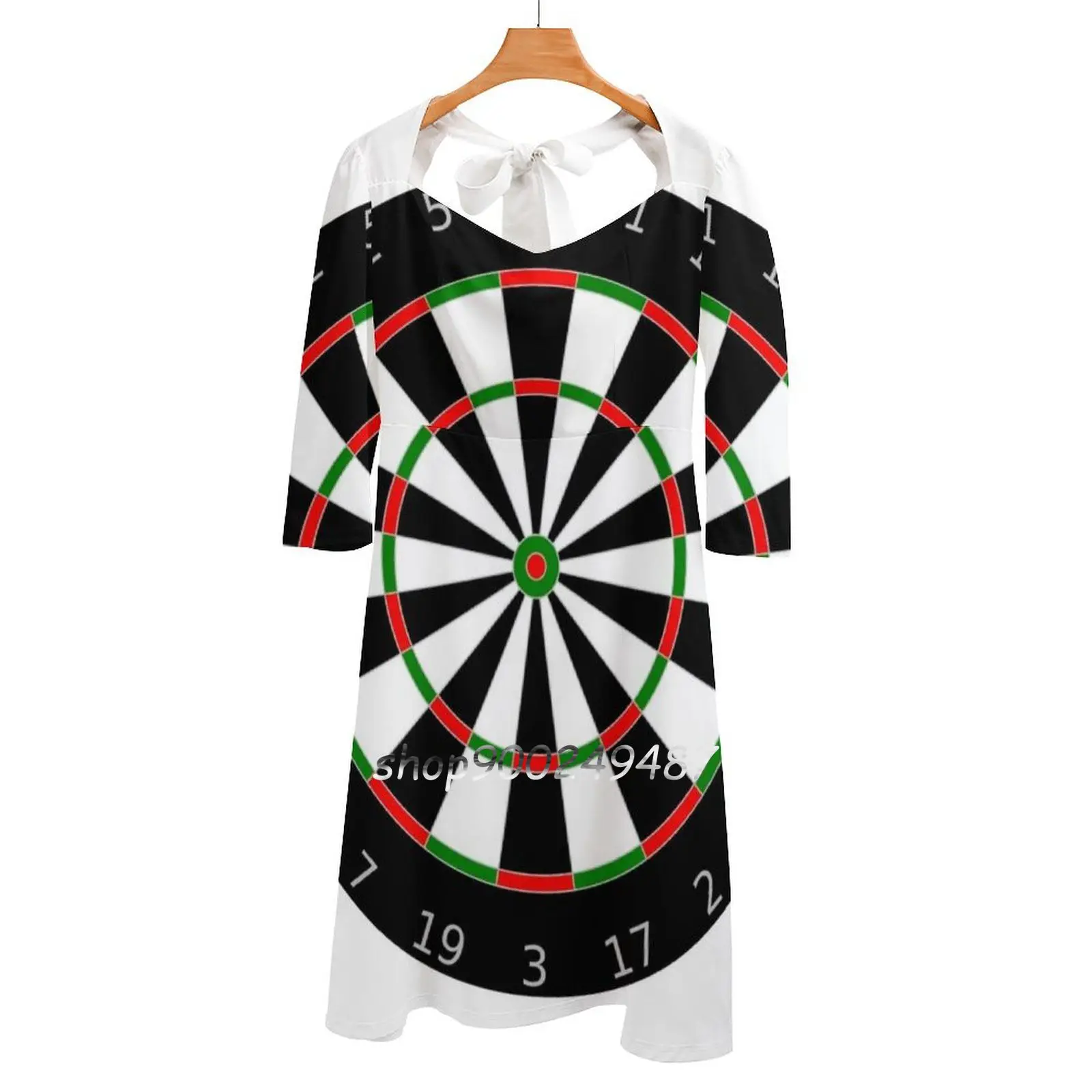 Dartbord Voor Darts Spelers Idee Vierkante Hals Jurk Nieuwe Plus Size Elegante Vrouwen Taille Strakke Jurk Cool Cool idee Goedkope Thee