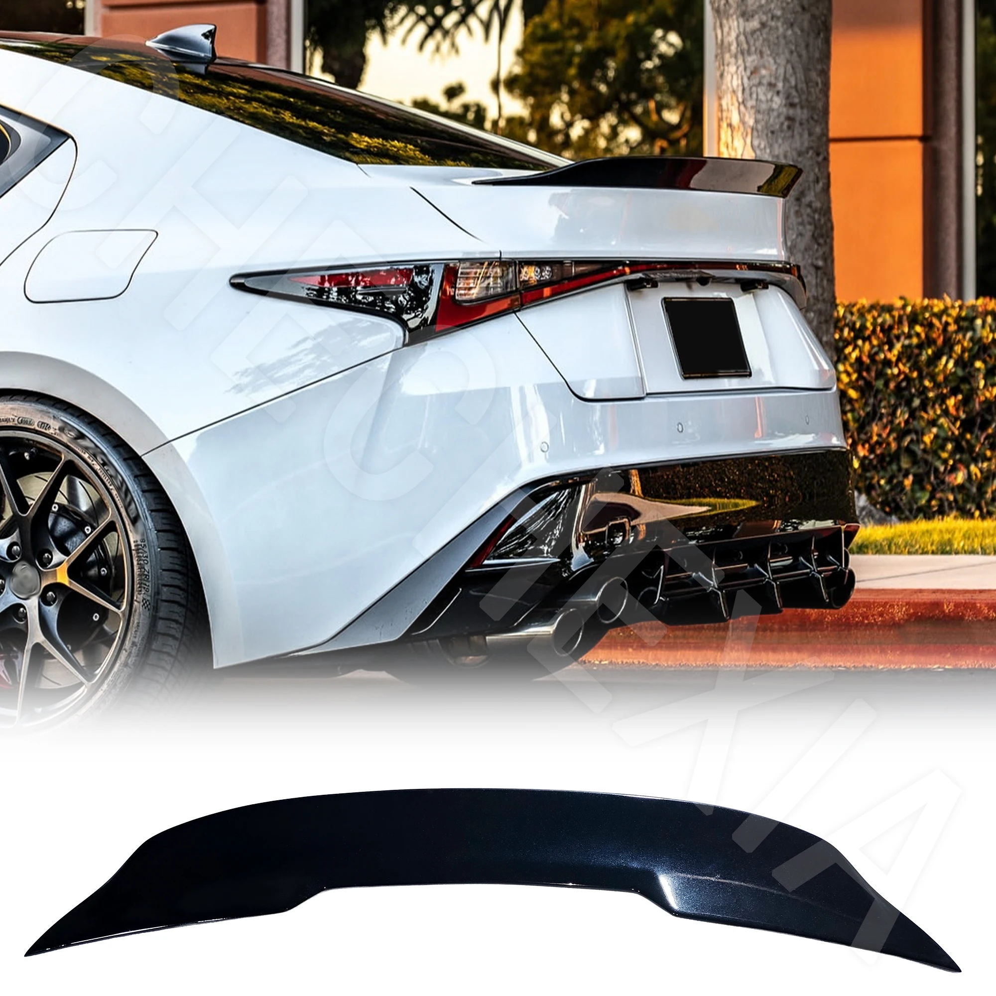 

Carbon Fiber Rear Trunk Boot Duck Spoiler Back Windshield Wing For Lexus IS IS250 IS300 IS350 2021 2022 2023 2024 Car Styling