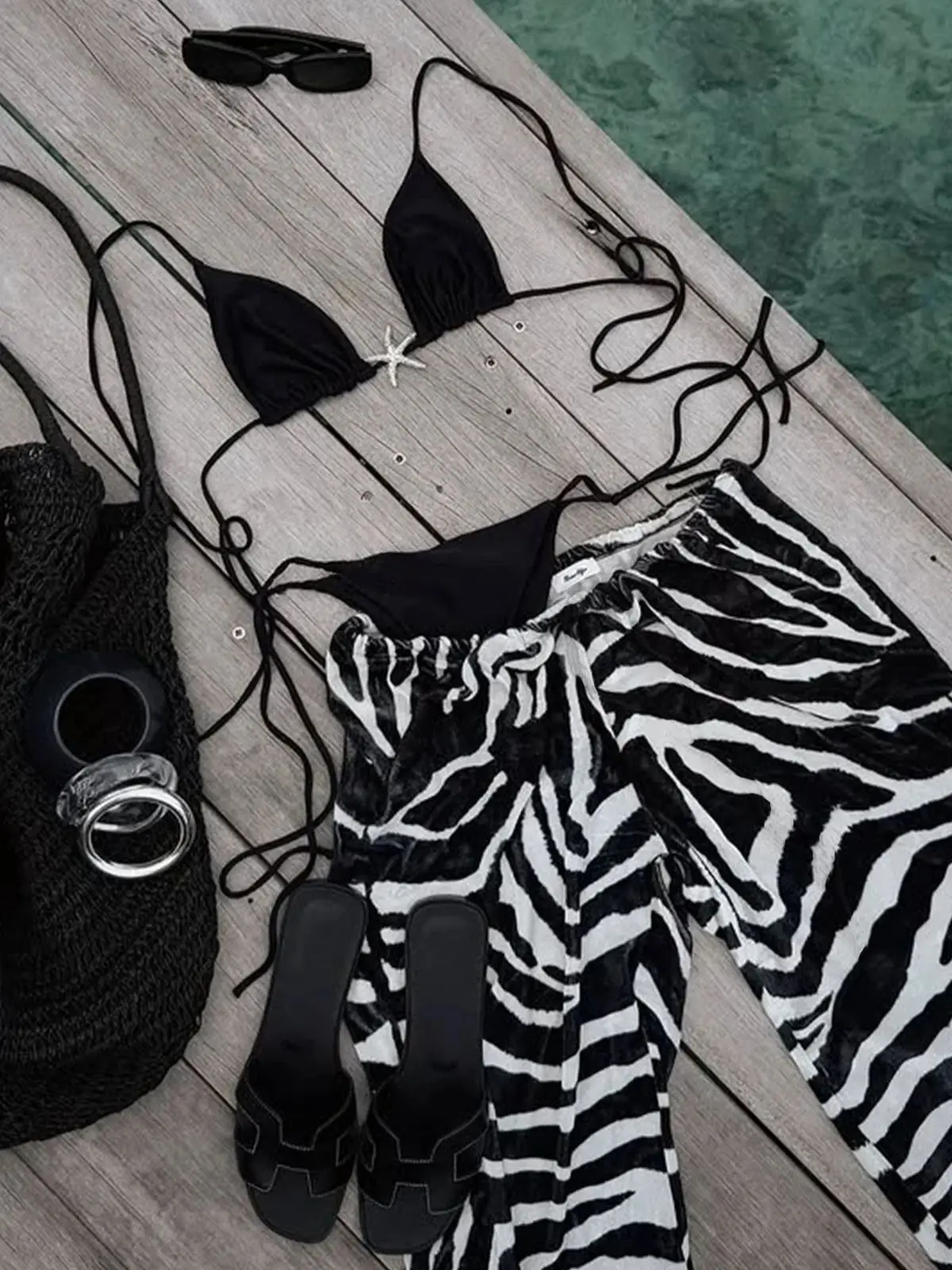 DEKA 3 قطع مجموعة البكيني السراويل ملابس السباحة مع التستر الكيمونو ملابس النساء المايوه طقم بيكيني صغير لباس سباحة Biquini