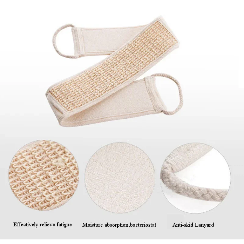 1 PC NATURAL Soft Exfoliating Loofah สุขภาพผิวเครื่องมือทําความสะอาดอาบน้ํา Unisex นวดสปา Scrubber ฟองน้ําสายคล้องคอ