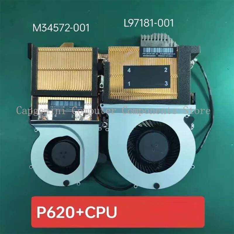 New For HP Z2 Mini G5 P620 RTX3000 CPU GPU Heatsink Fan M34572-001 L97181-001