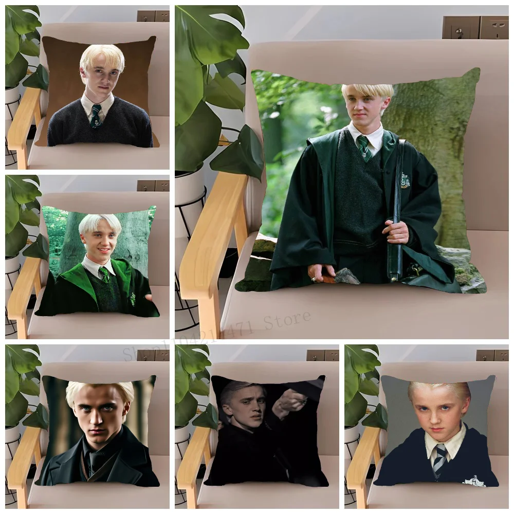 Draco L-Lucius Malfoy Pillow Case Sofa Cushion Cover Room Home Decoration