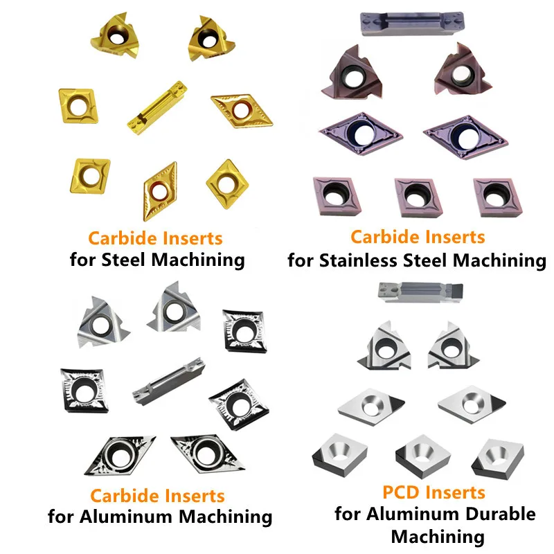 8Sets of 10MM CNC Lathe Turning Tool Holder Boring Bar with Applicable Inserts and Wrenches Set for Turning Threading