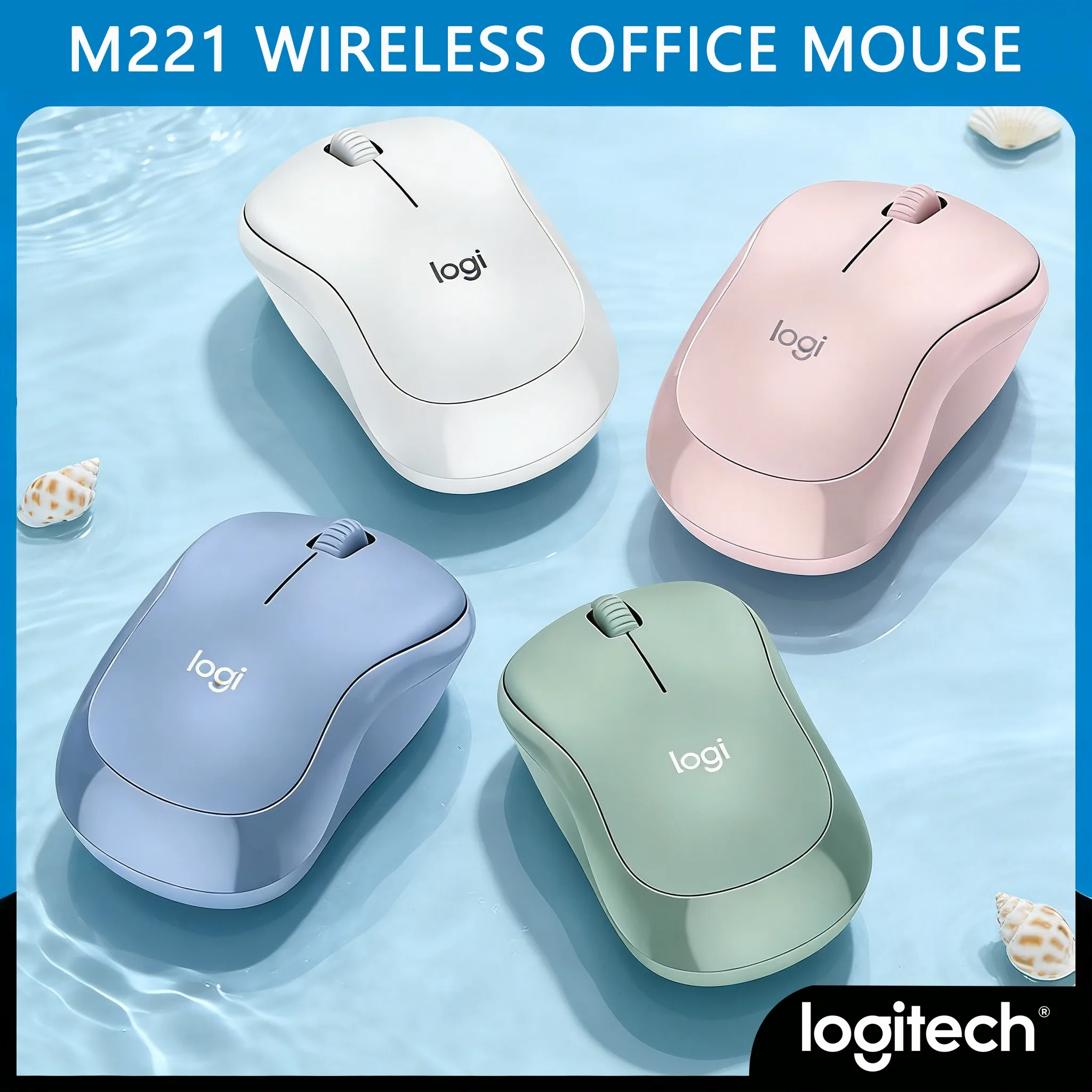 

M221/M220 Student Wireless Mouse Silent Click White Color Portable
