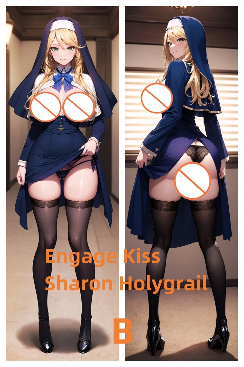 Dakimakura Anime Pillow Case Engage Kiss-Sharon Holygrail Double-sided Print Of Life-size Body Pillowcase Gift Can be Customized