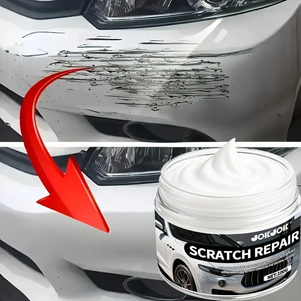 شمع إصلاح خدوش السيارة 100 جرام - تلميع وشمع عالمي، يمنع الخدوش الجديدة، حل العناية بالطلاء الكل في واحد