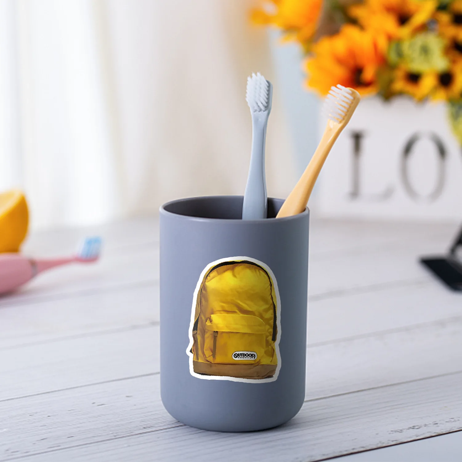 50 pezzi carino Ins stile giallo adesivo cartone animato telefono fai da te laptop bagagli skateboard graffiti decalcomanie divertimento per giocattoli per bambini regali