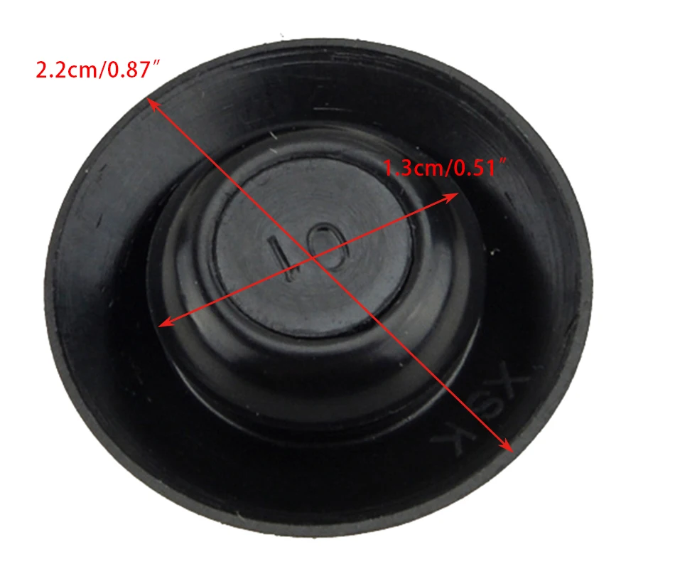 100 teile/satz Schwarz 1/2 "Loch Unterputz Kunststoff Körper & Blech Stecker Taste Fit für Auveco 11746 14 bis 26 Gauge Material – Detail 4