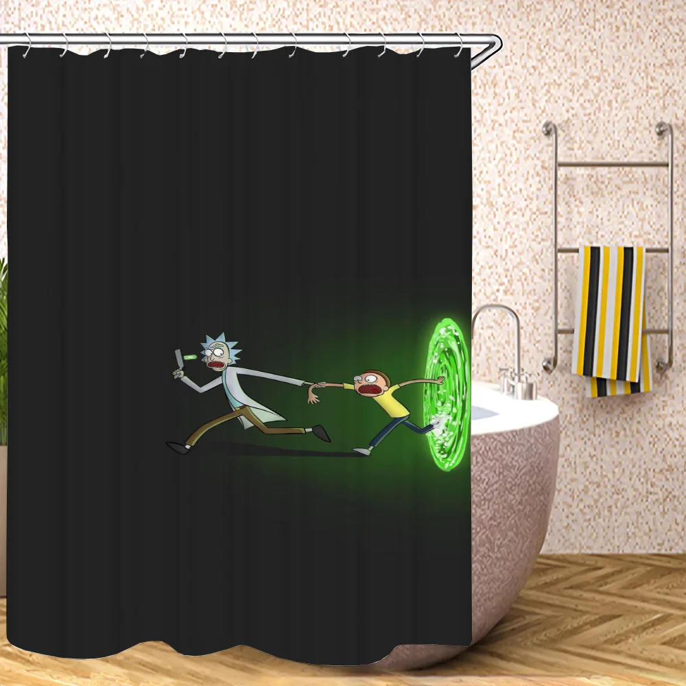 RICKS Bathroom Curtain Bath Folding Partition Shower Curtains Accessories Bedrooms Waterproof Fabric Things the Set Showers Home