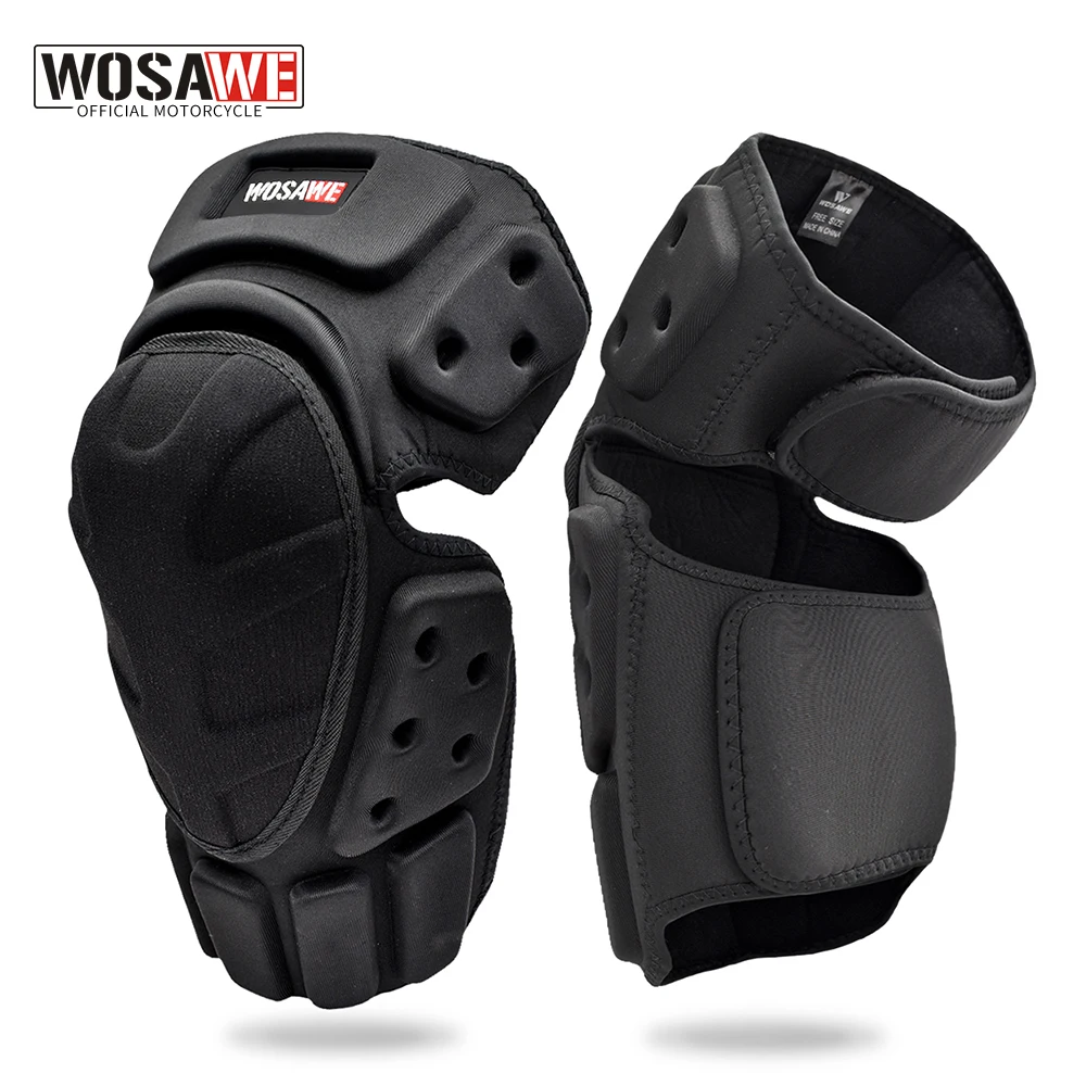 WOSAWE Adjustable Knee Protector Motorcycle Motocross Tactical Sport Riding Cycling Skating Ski Knee Pads Kneepad Brace Support