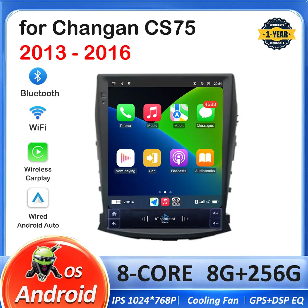 Intelligent System for Changan CS75 2013 2014 2015 - 2016 Android Auto Bluetooth WIFI DSP Stereo GPS Navigation Accessories 4G