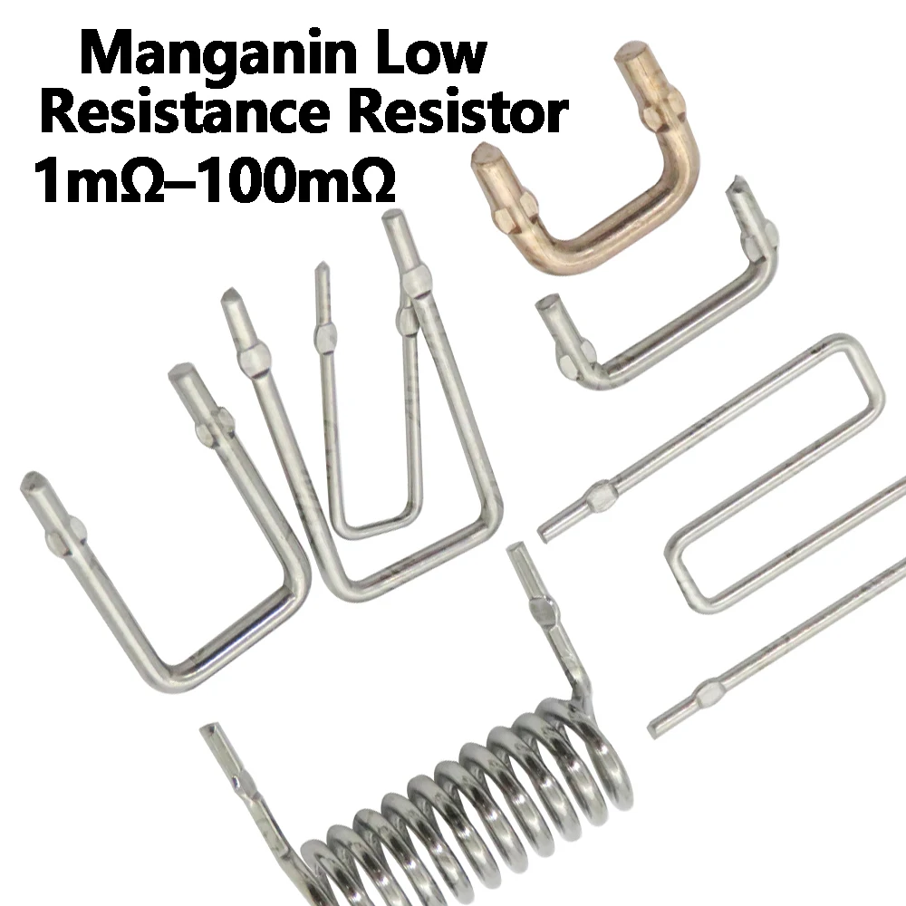 10pcs Manganin Low Resistance Resistor Shunt Type 1mΩ–100mΩ Precision Electronic Component for DIY Circuits