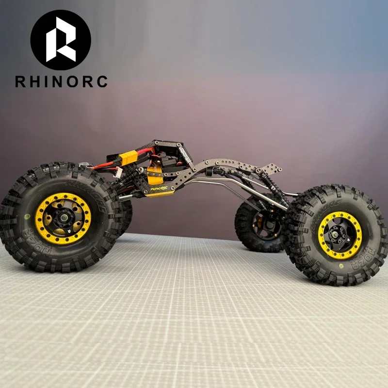 Rhino W1 RTR Chassis 317mm 1/10 Shafty Crawler Rig with MOZA 1.9 Inch Tires Brass Wheels