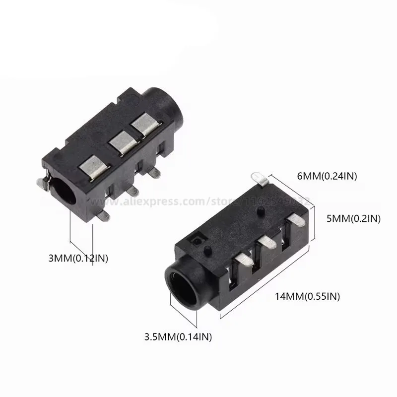 10PCS DIP/SMD PJ320A 3.5MM Hoofdtelefoon Audio Socket PJ-320D PJ320 PJ-320 4Pins Audio Interface