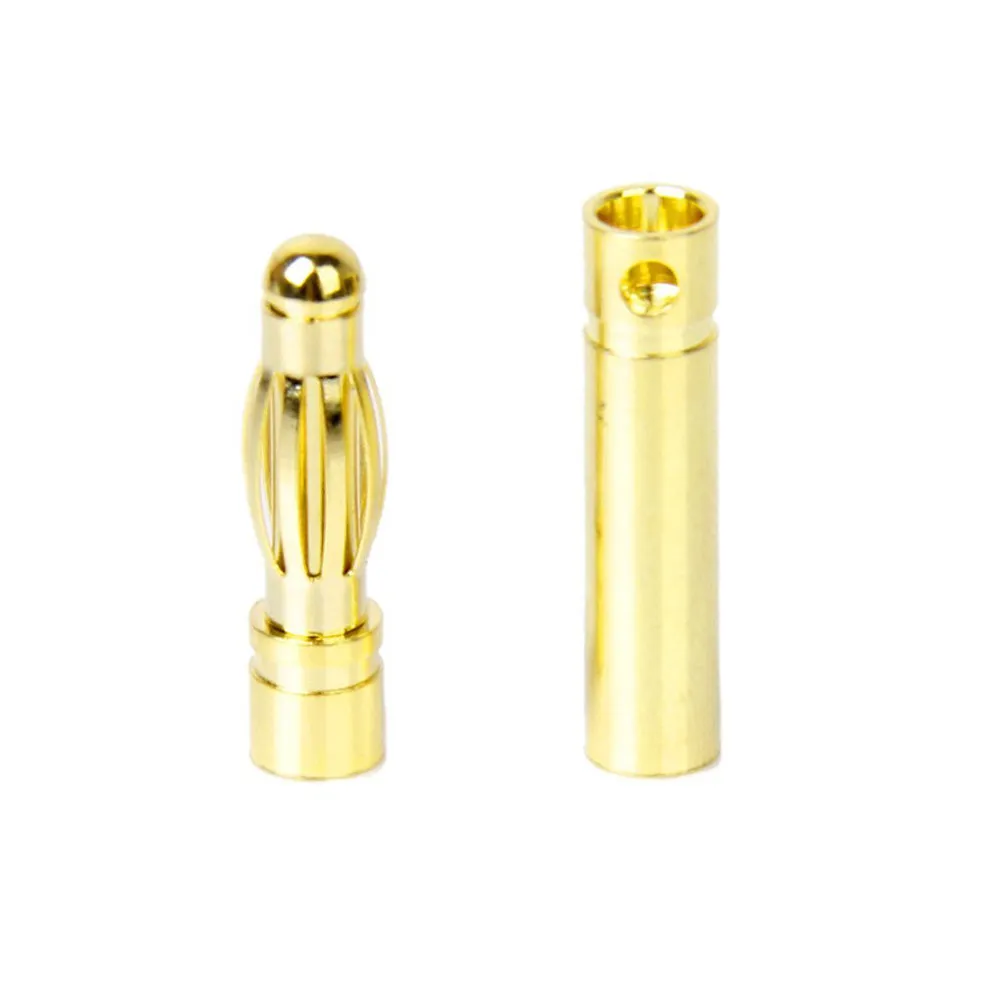 

20 пар позолоченных банановых разъемов 4,0 мм (штекер/гнездо) для RC, DIY, ESC, моторов, электронных систем управления, высокопроводящие соединители