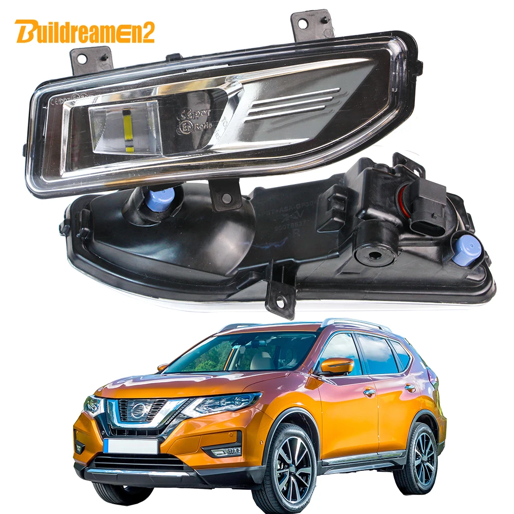 

Передний бампер автомобиля, Ранняя противотуманная фара в сборе для Nissan X-Trail Xtrail T32 2017 2018 2019 2020 40 Вт, светодиодный Wire H11 12V