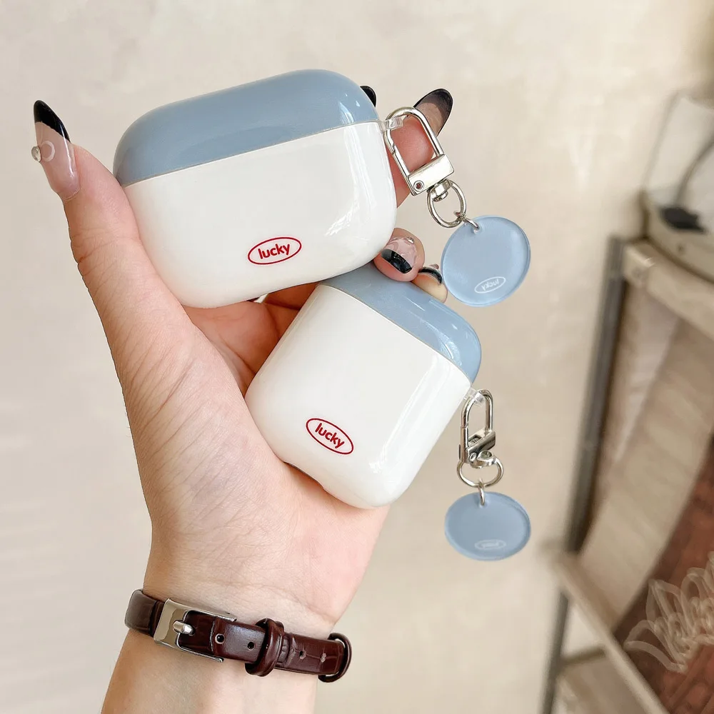 Korea lucky case for apple airpods 4 2024 cute headphone cover for airpods 1/2/3 pro 2nd wireless bluetooth charging box shell