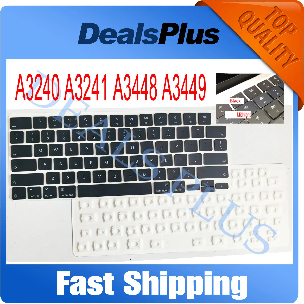 Nouveaux touches de clavier Midnight + charnières de remplacement pour Macbook Air/Pro Max M4 M5 A3240 A3241 A3448 A3449 Année 2024-2026