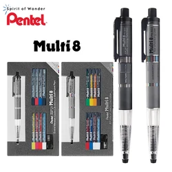 Japan Pentel Multi+8 Color Pencil Painting Supplies Mechanical Pencil+Ballpoint Pen Set Excellent Design Award Stationery