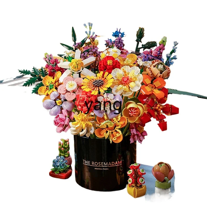 

LTT lucky bucket building block bouquet gift for girlfriend to commemorate mother's birthday