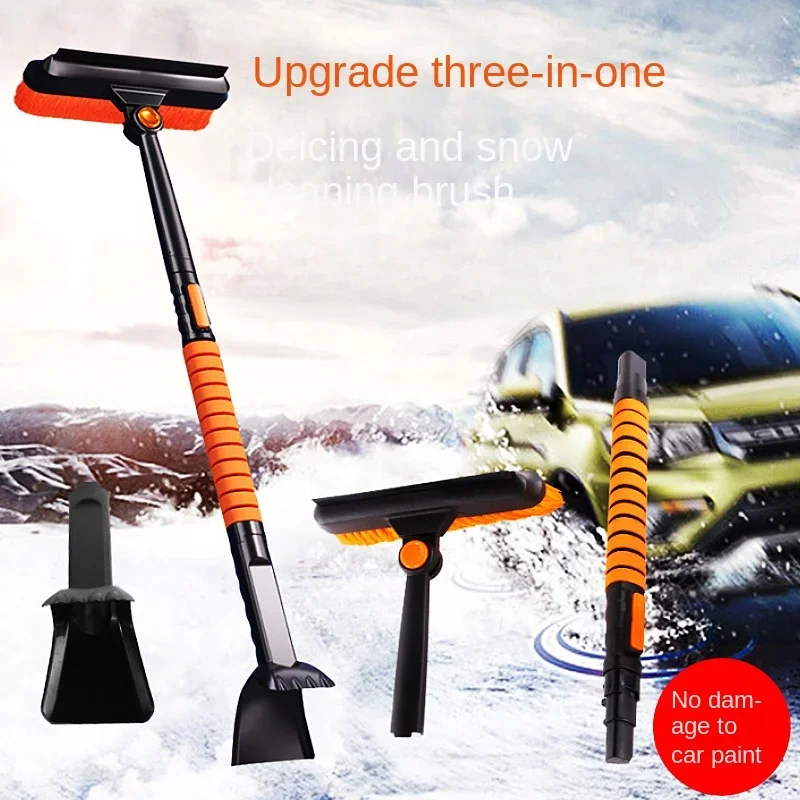 

Car Snow Removal Shovel Snow Removal Artifact Icing Spatula Ice Scraper Defrost Tool Winter Multifunctional Rotating Cleaning