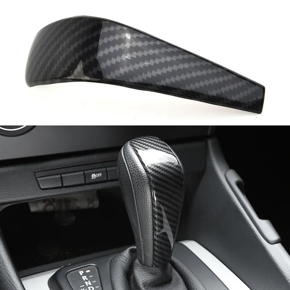 

Carbon Fiber Black Car Gear Shift Knob Cover For BMW 1-Series E87 2008-2011 3-Series E90 E91 E92 E93 2006-2012 X1 E84 2010-2012