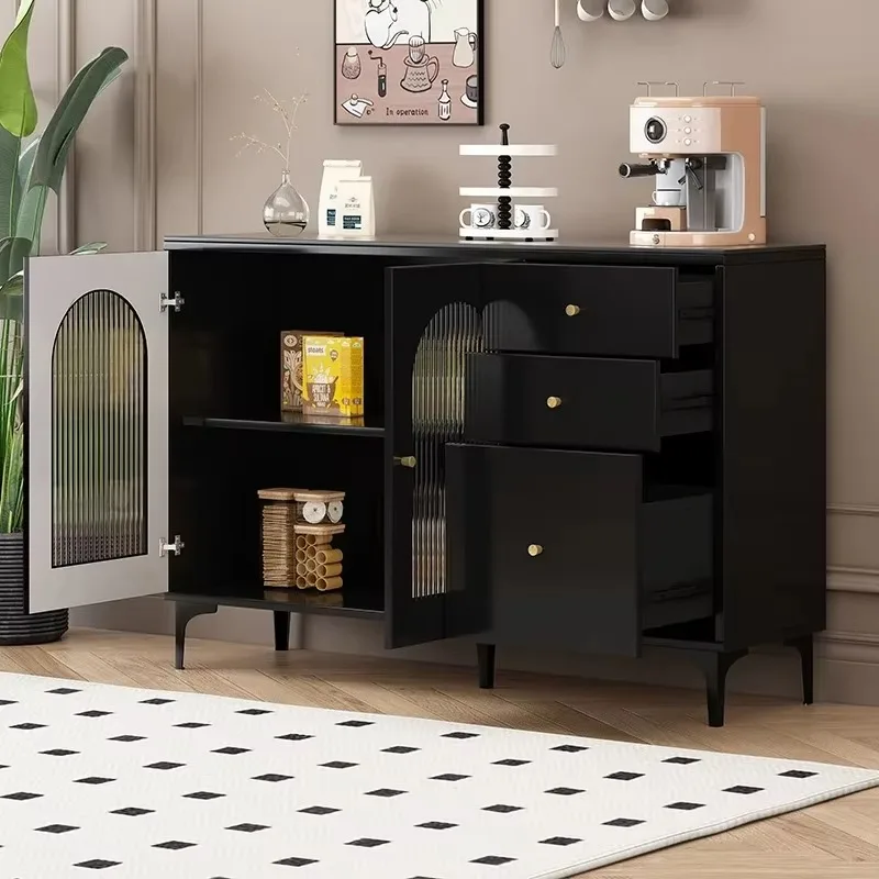 Black Morden Living Room Cabinets Organizer Storage Coffee Corner Cupboard Home Showcase Vetrina Soggiorno Home Furniture
