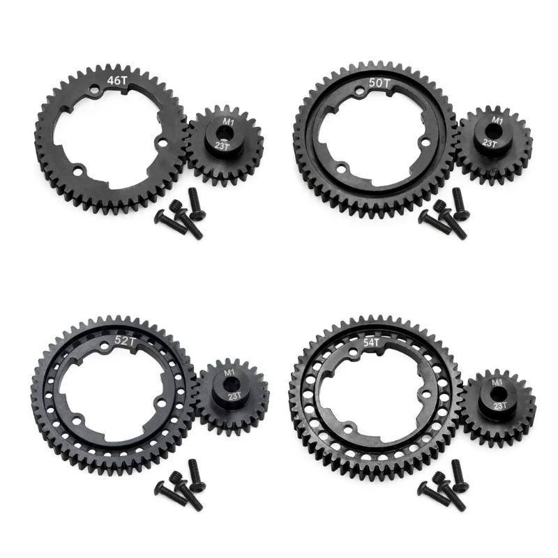 

Competition Ready Gear Pair 46T/23T Hardened Steel Construction For Power Transfer In Remote Control Vehicle 15UB