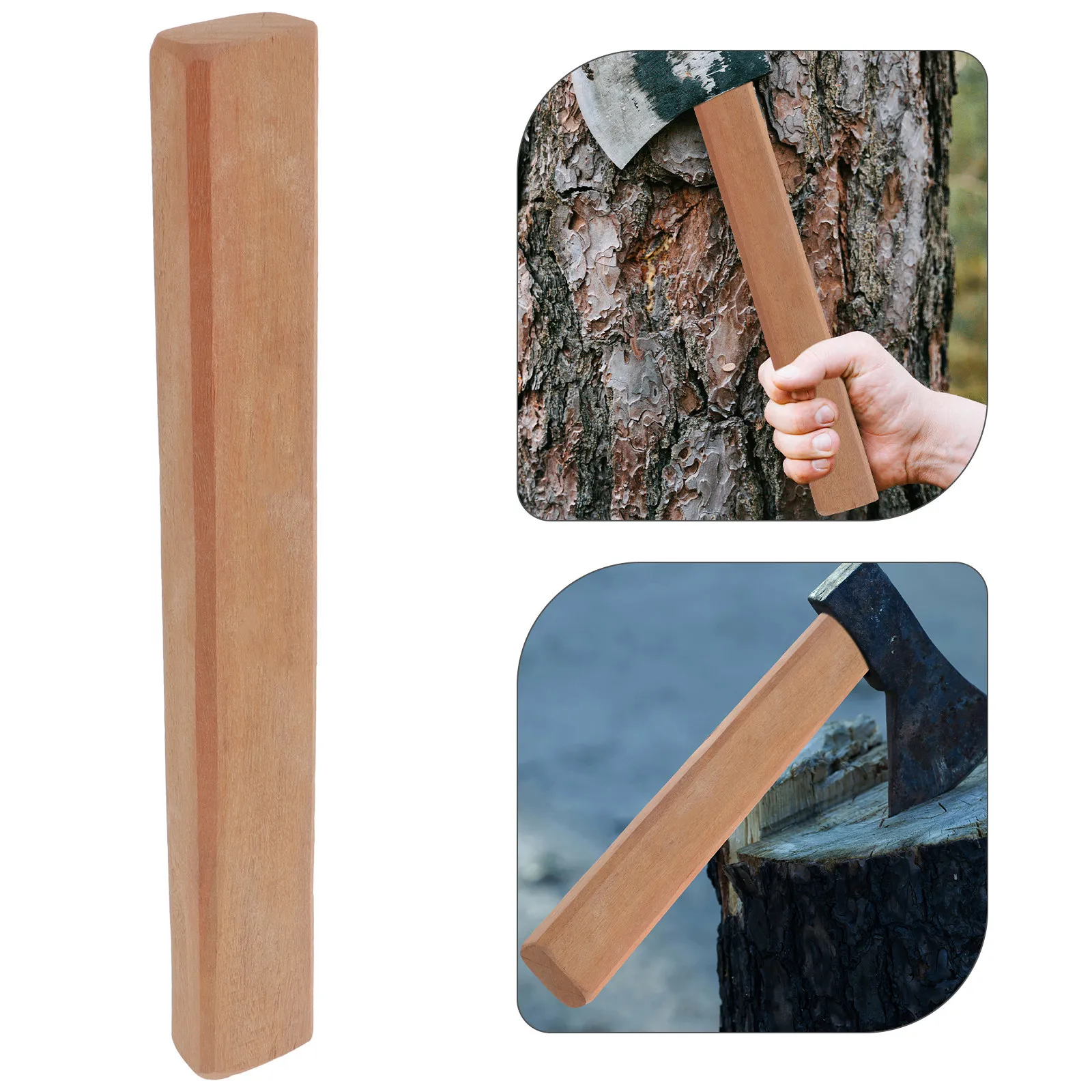 Axe Handle Replacement Premium Wood Material Uniform Density Polished Finish Ergonomic Grip Ideal for Camp Firewood Branch