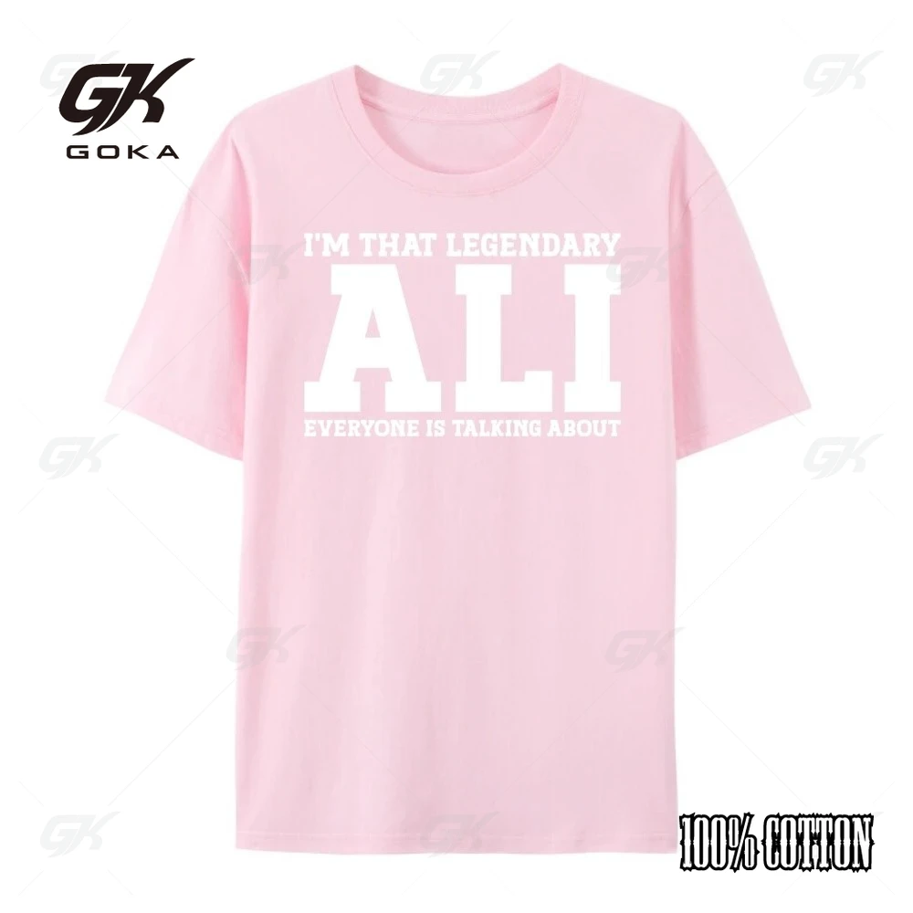 علي الاسم الشخصي علي الأسود الجرافيك الجرافيك المحملات لفترة محدودة الخاصة Camisetas مصمم مان قصيرة الأكمام المحملة