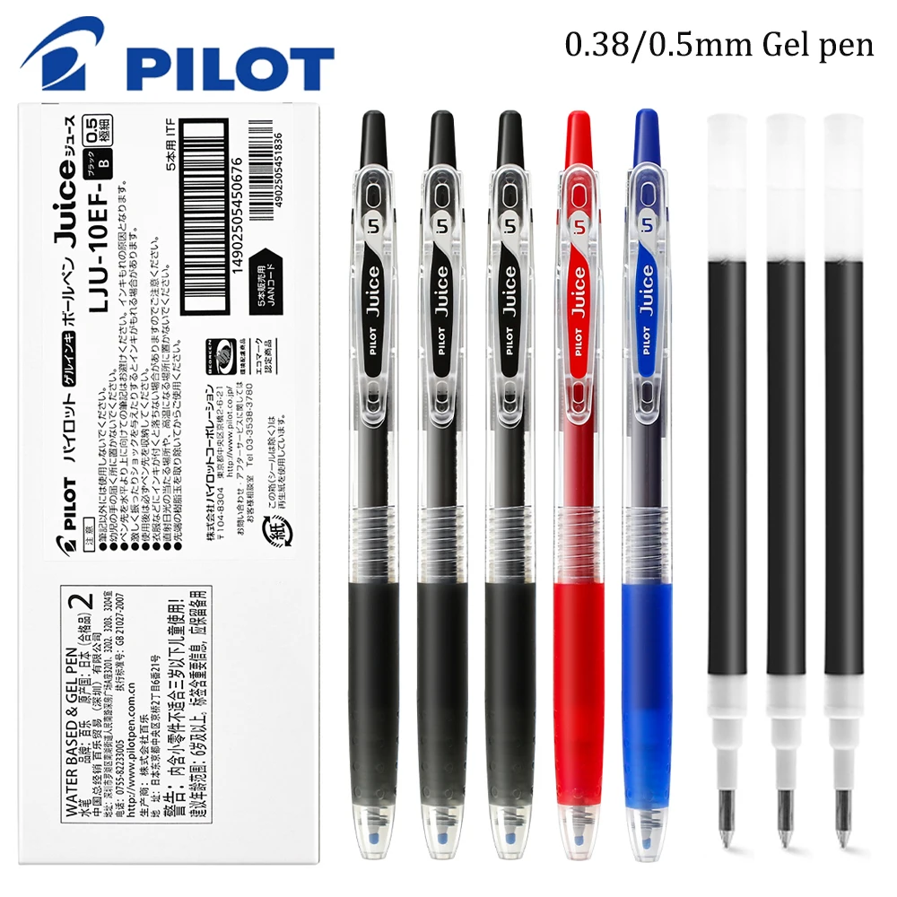 Japan Pilot Gel Pen Set Color Juice Black Pen Press Water Pen Large Capacity Office Student Supplies Can Change Core 0.38/0.5mm