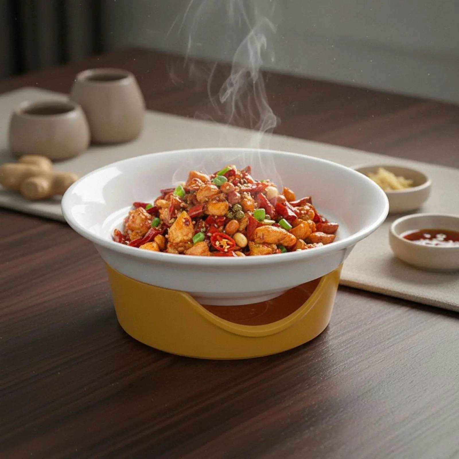 Melamine Deep Serving Bowl Easy to Clean Commercial Plastic Bowl Restaurant Tableware Stackable for Food Vendors