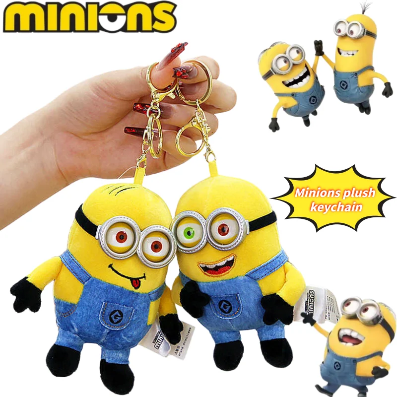 

Новые брелоки-миньоны «Гадкий я» Кевин и Боб, высококачественные мультяшные фигурки, модель куклы, подвеска для школьной сумки для мужчин и женщин, украшение