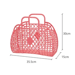 Grand panier à linge en plastique pour salle de bain, maille pliable, Portable, assemblage du panier de lavage, réutilisable, shopping