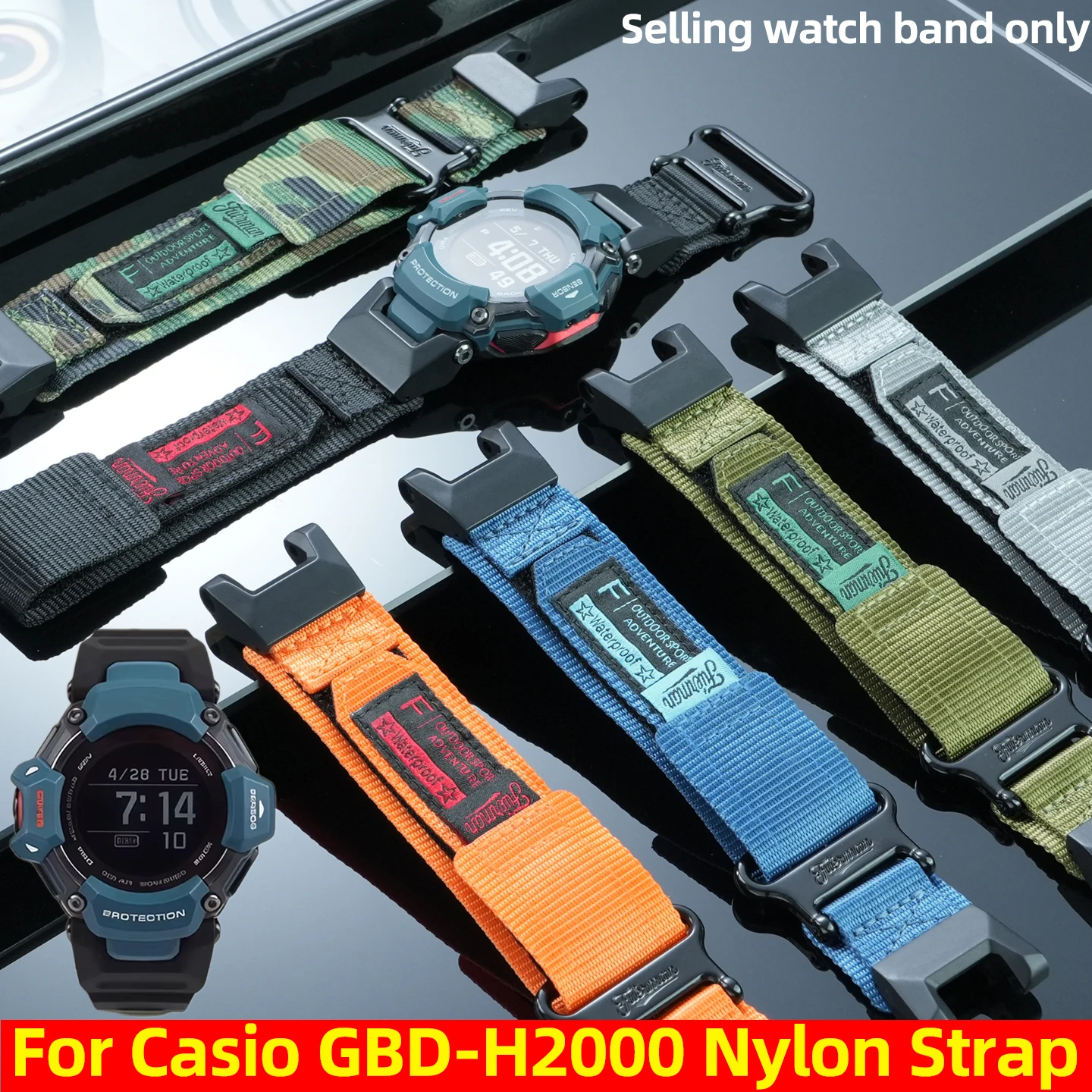 

Для Casio G-SHOCK 3515 GBD-H2000-1A/1B/2/1A9, ремешок для умных часов, модифицированный нейлоновый холст, ремешок для часов, мужской спортивный браслет, аксессуары