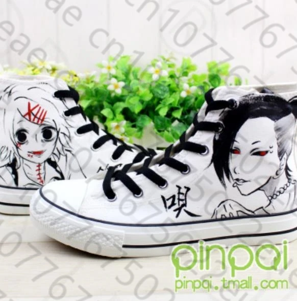 Zapatos de lona de alta ayuda para estudiantes, zapatillas de Anime, informales, cómodas, para la universidad, Tokyo Ghoul, cosplay, moda para hombres y mujeres