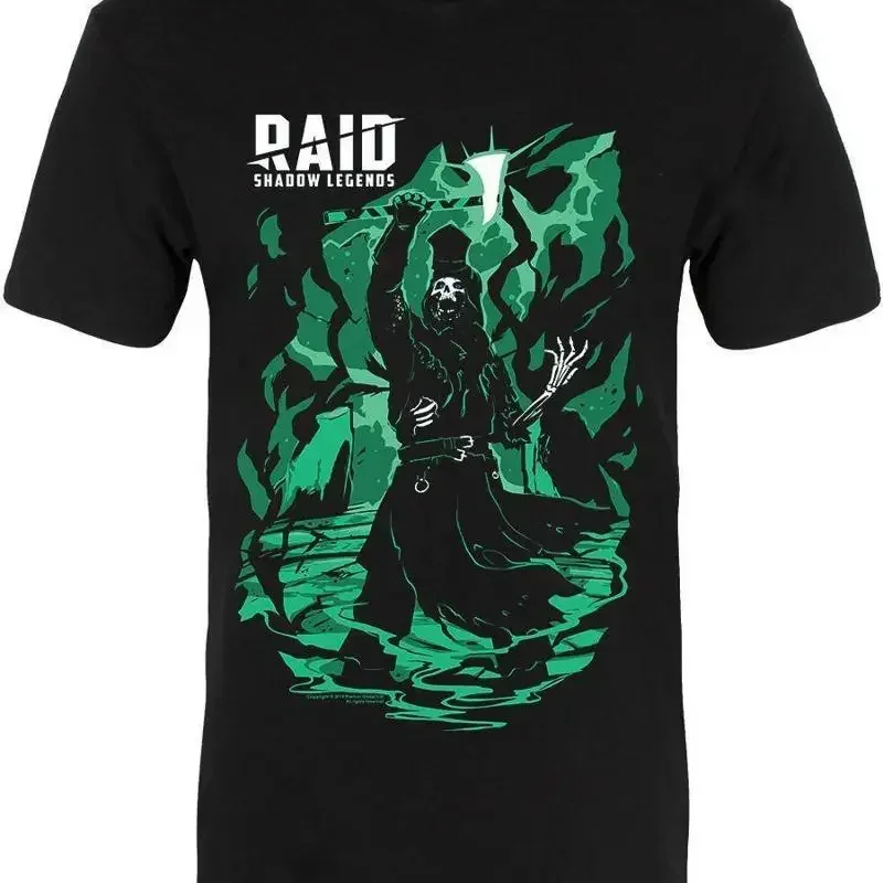

Официальная черная футболка с силуэтом Deathknight RAID Shadow Legends