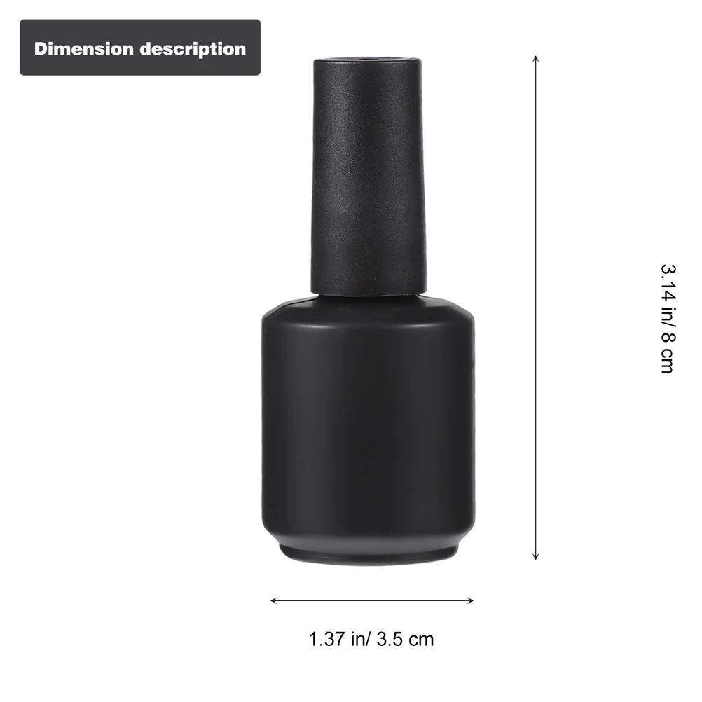12 Uds. Botella vacía de esmalte de uñas de 15Ml, contenedor de barniz de uñas recargable de vidrio Premium, almacenamiento portátil a prueba de fugas para manicura