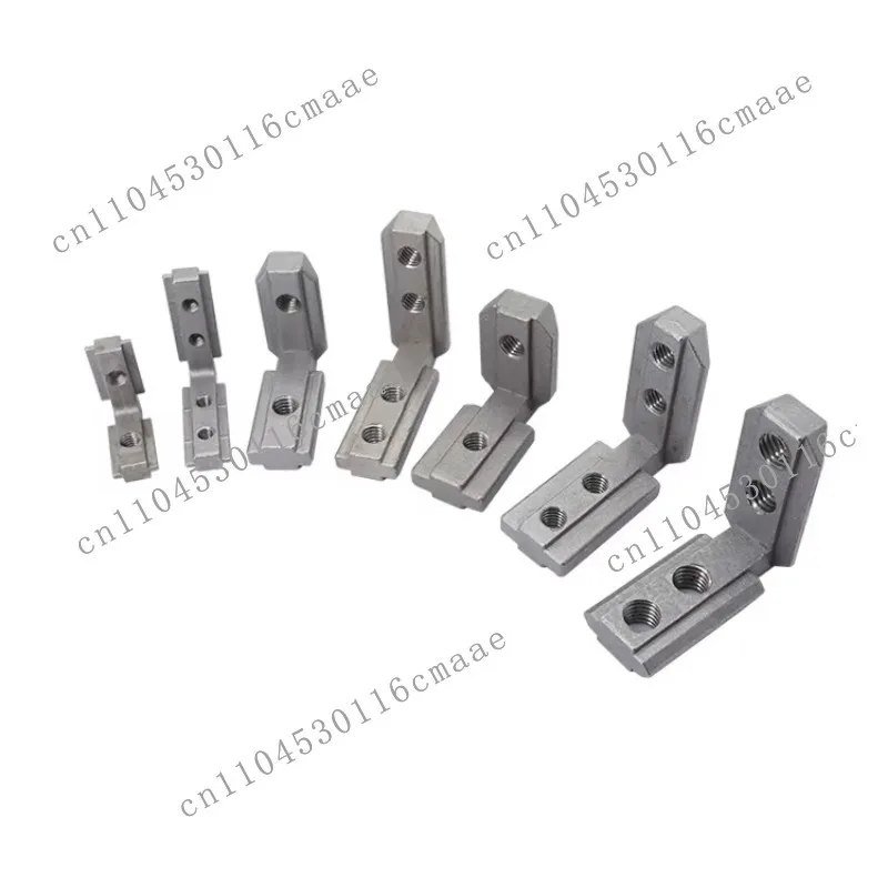 Stainless Steel Aluminum Profile Fittings with 20/30/40/45 Angle Grooves and Built-in L-Shaped Internal Connection Fasteners