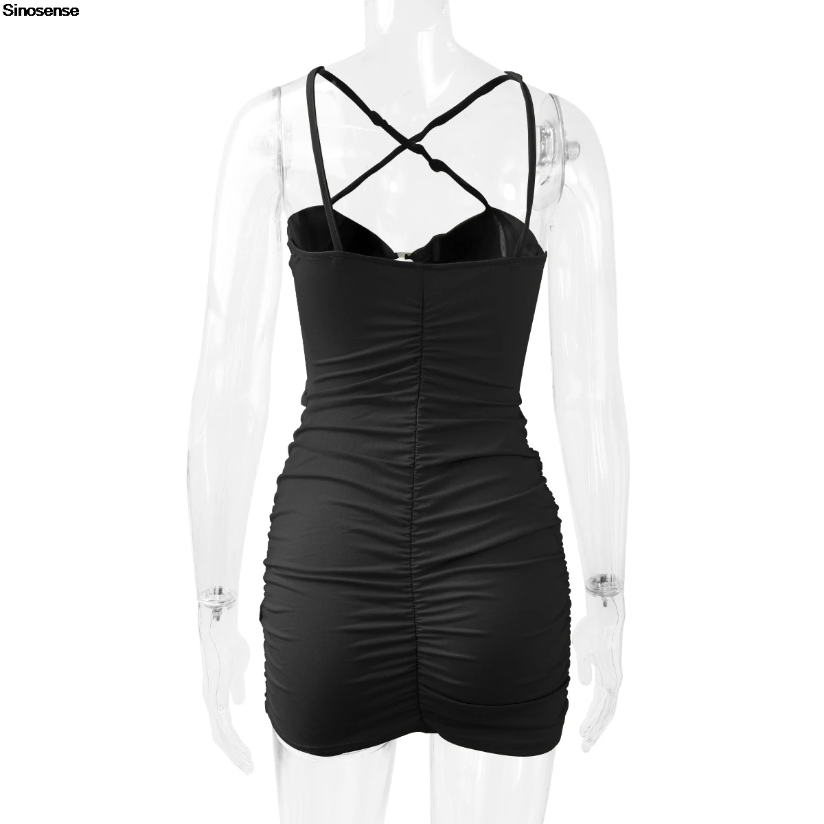 المرأة Bodycon فستان صيفي متقاطع قطع السباغيتي حزام كامي زلة فستان قصير Y2K Dtae ليلة خارج نادي فستان قصير للحفلات