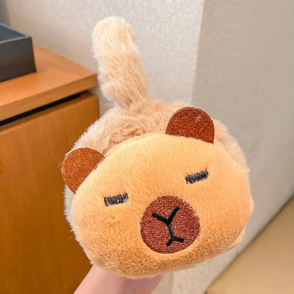 Fashion Cartoon Capybara Plush Earmuffs Thicken Soft Cute Ear Cover Anti-freezing Elastic Winter Ear Warmer Children's Gifts