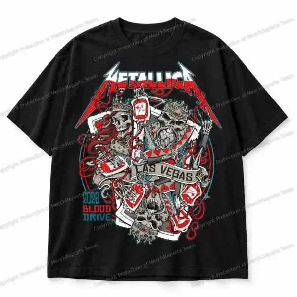 Metallica Life Burns Faster At Sphere Las Vegas Nevada T-Shirt 2026 Sommer Neues Atmungsaktives Baumwoll-T-Shirt für Männer und Frauen Streetwear Y2K – Detail 9