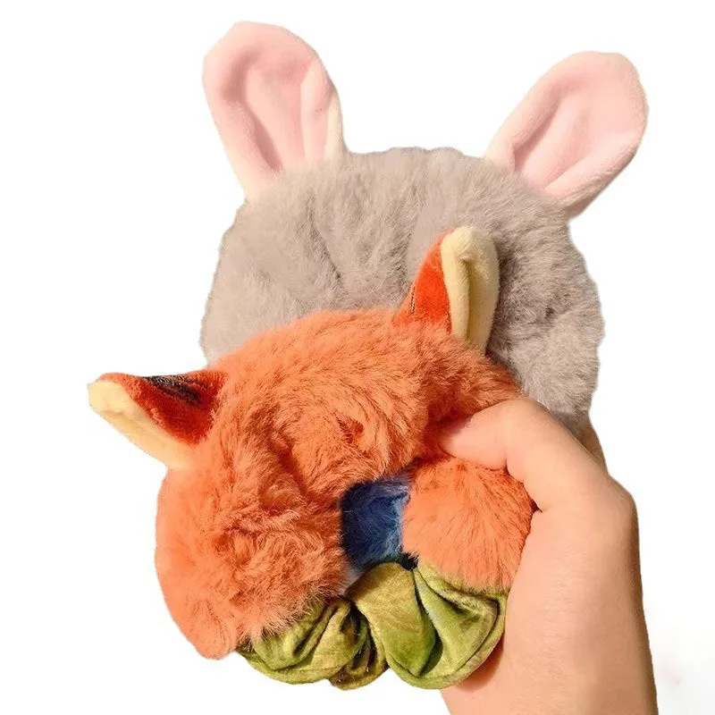 Zootopia جودي هوبس نيك وايلد أفخم Scrunchies للنساء العلاقات الشعر ذيل حصان حامل العصابات الشعر المرنة الخريف الشتاء الموضة #2